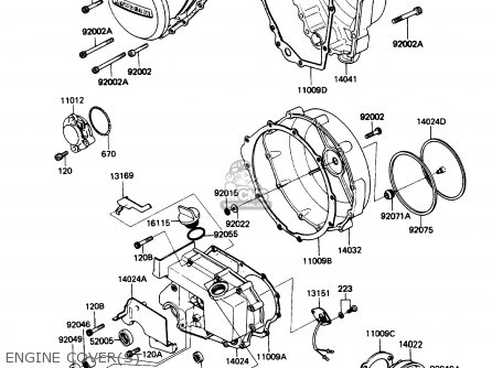 ENGINE COVER(S) - ZN1300A5 VOYAGER 1987 USA CALIFORNIA