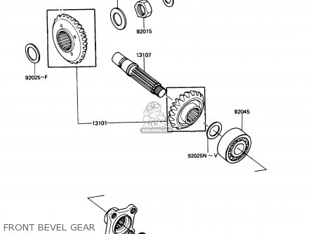 FRONT BEVEL GEAR - ZN1300A5 VOYAGER 1987 USA CALIFORNIA