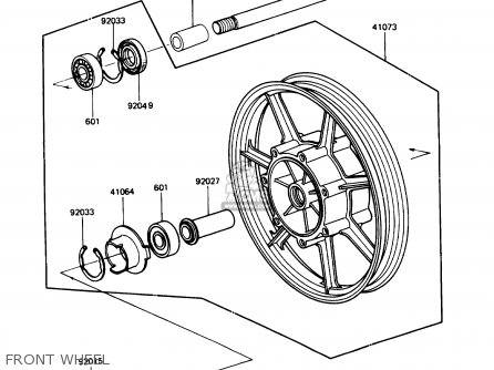 FRONT WHEEL - ZN1300A5 VOYAGER 1987 USA CALIFORNIA
