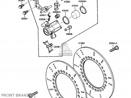 FRONT BRAKE - ZN1300A5 VOYAGER 1987 USA CALIFORNIA