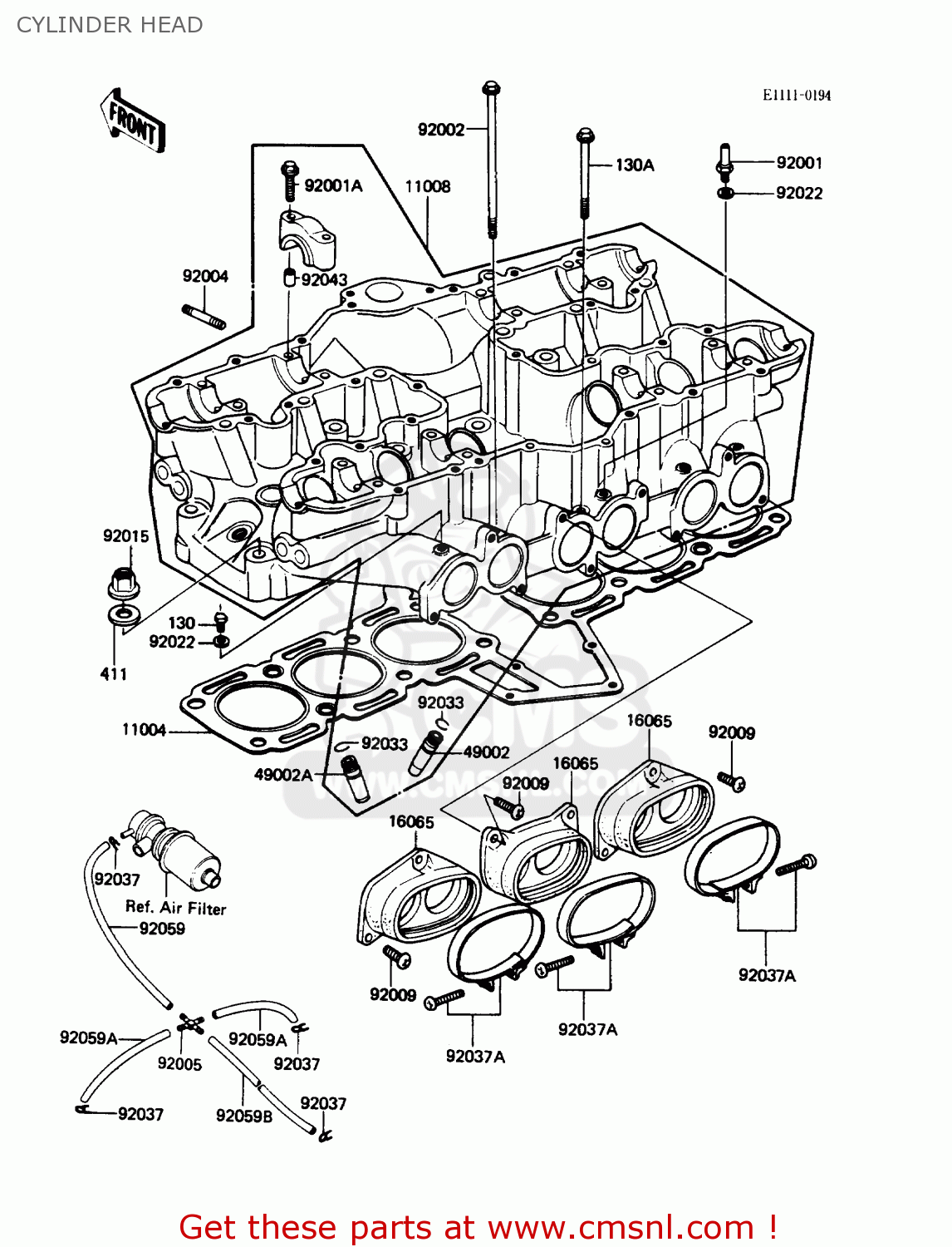 CYLINDER HEAD ZN1300A6 VOYAGER 1988 USA CALIFORNIA
