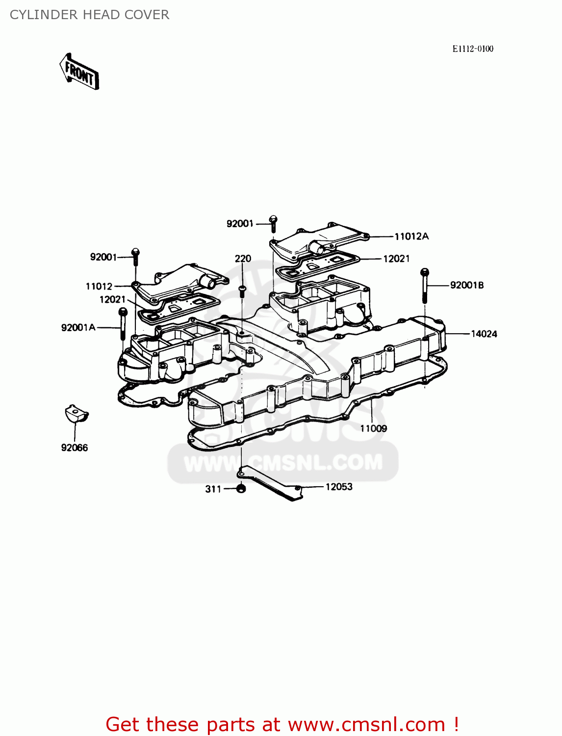 CYLINDER HEAD COVER ZN1300A6 VOYAGER 1988 USA CALIFORNIA