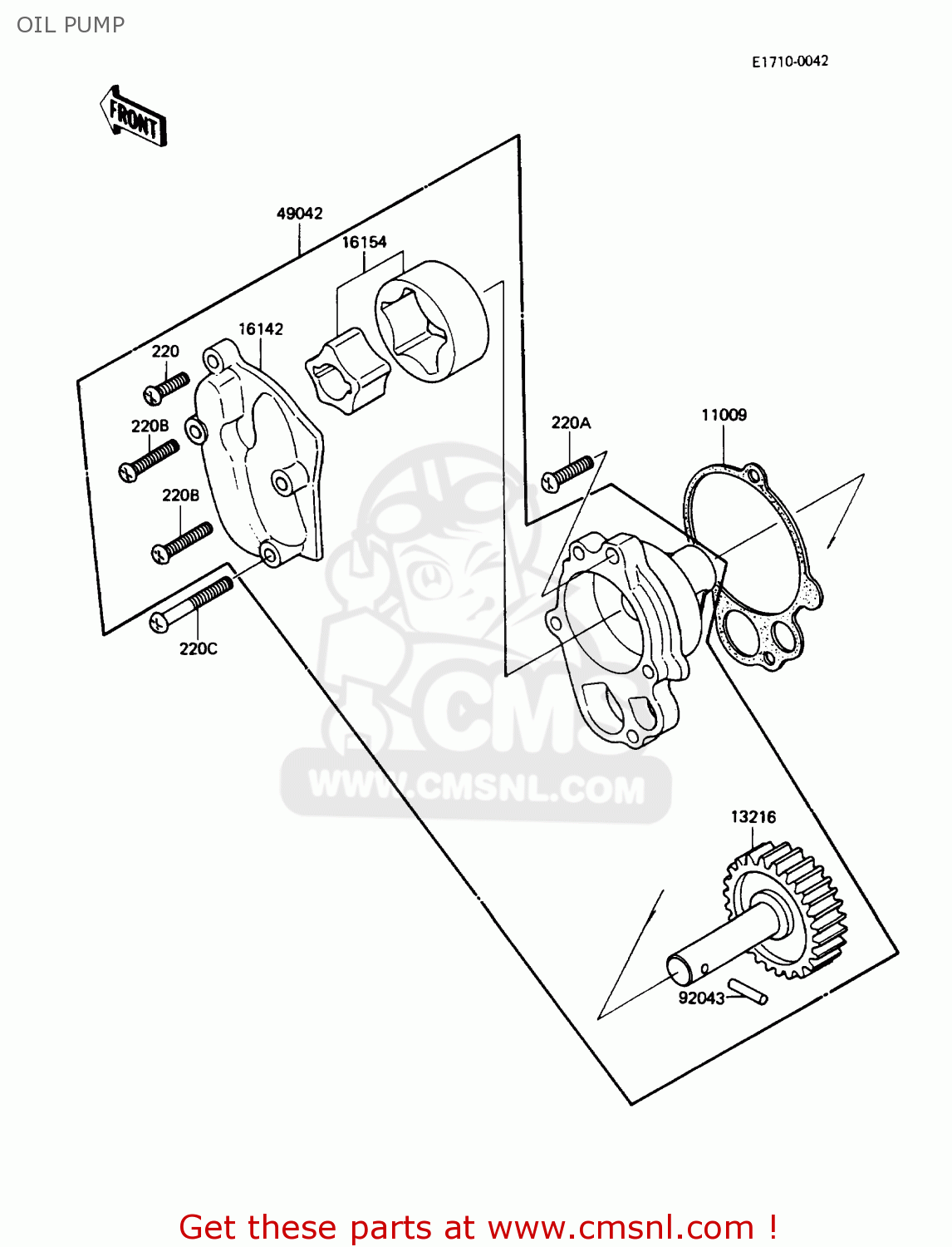 OIL PUMP ZN1300A6 VOYAGER 1988 USA CALIFORNIA