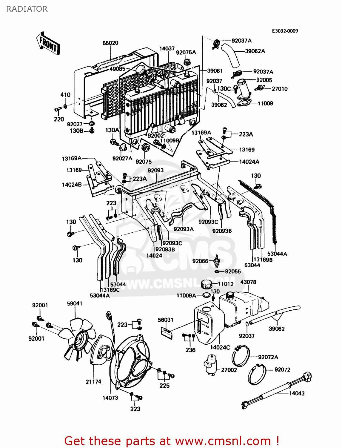 RADIATOR ZN1300A6 VOYAGER 1988 USA CALIFORNIA
