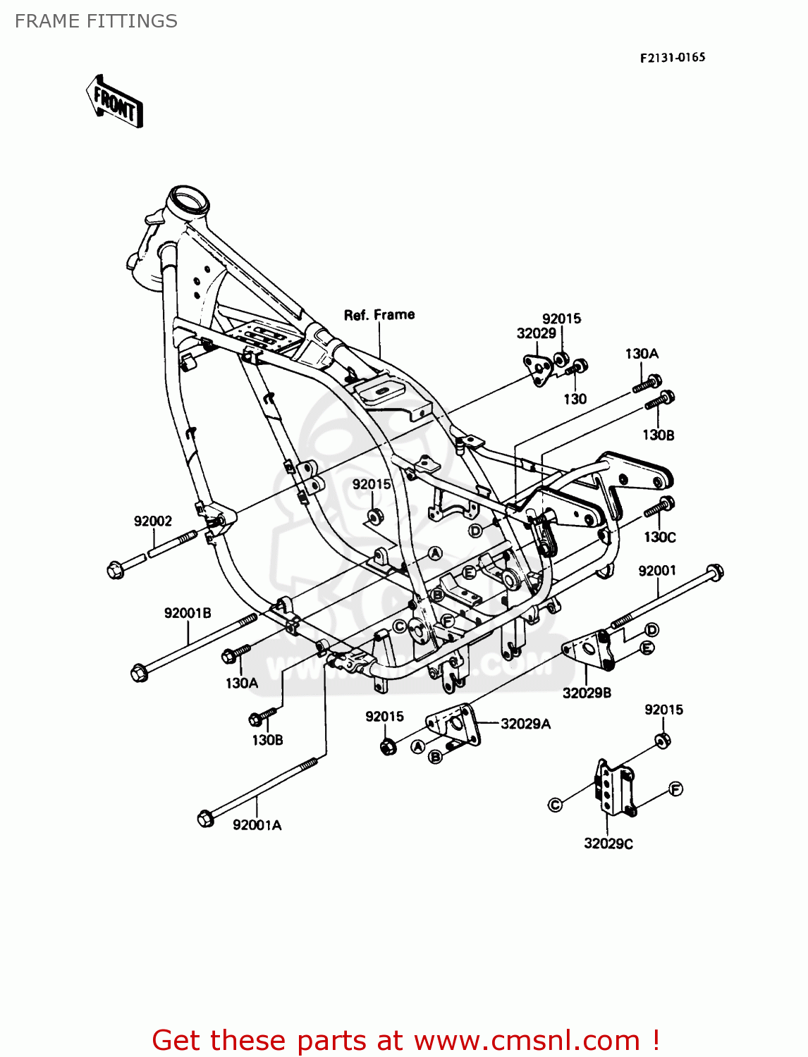 FRAME FITTINGS ZN1300A6 VOYAGER 1988 USA CALIFORNIA