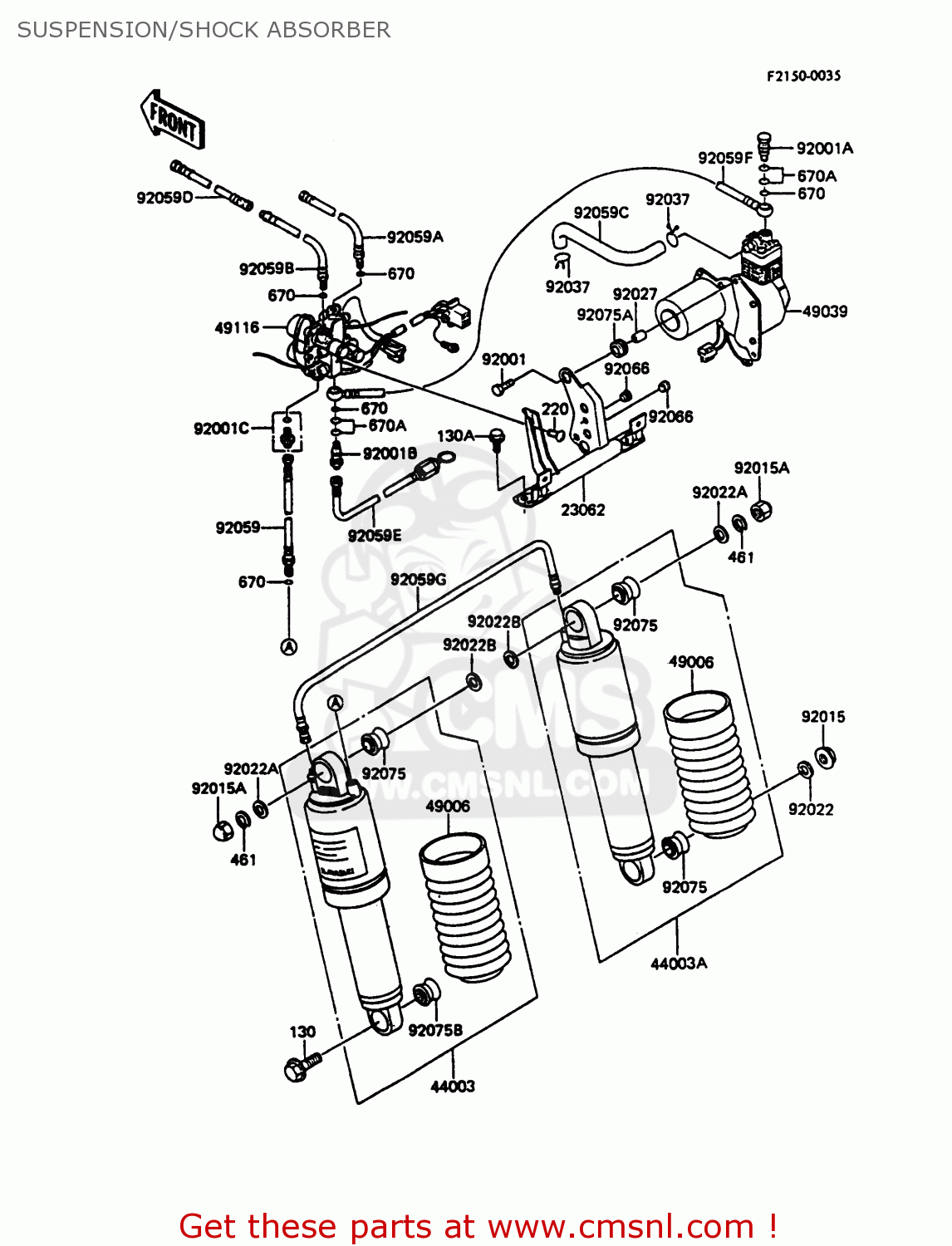 SUSPENSION/SHOCK ABSORBER ZN1300A6 VOYAGER 1988 USA CALIFORNIA
