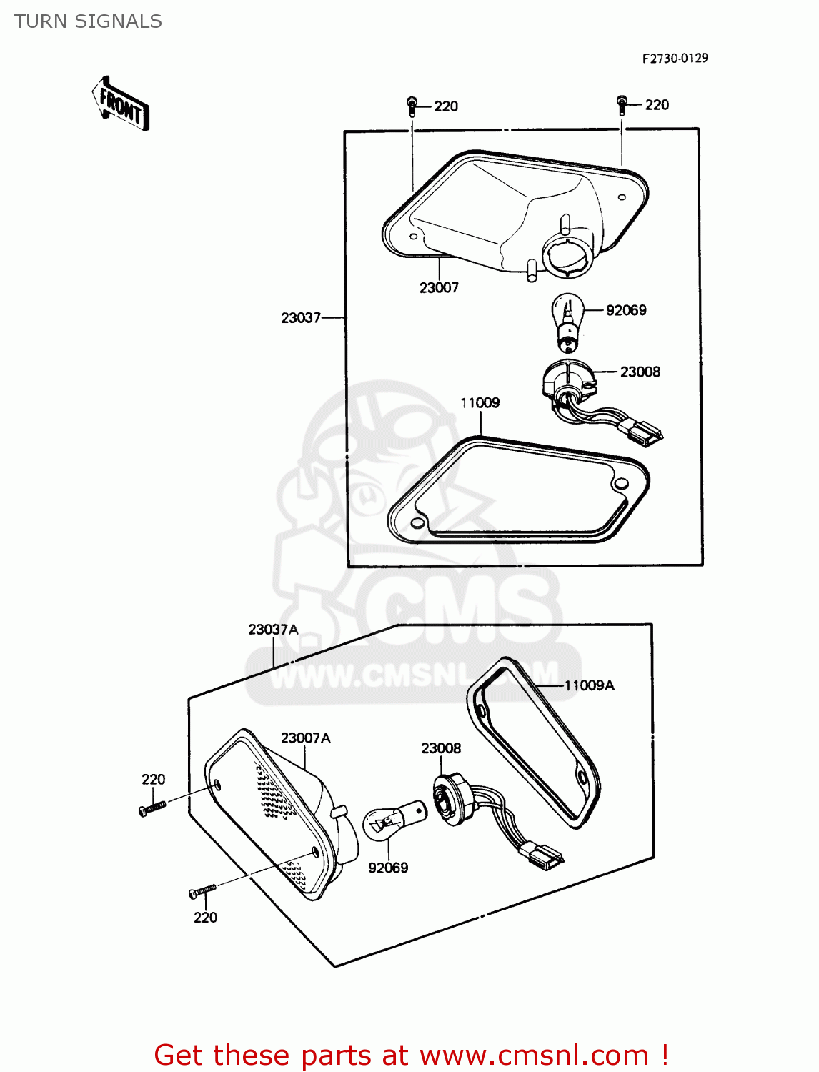 TURN SIGNALS ZN1300A6 VOYAGER 1988 USA CALIFORNIA