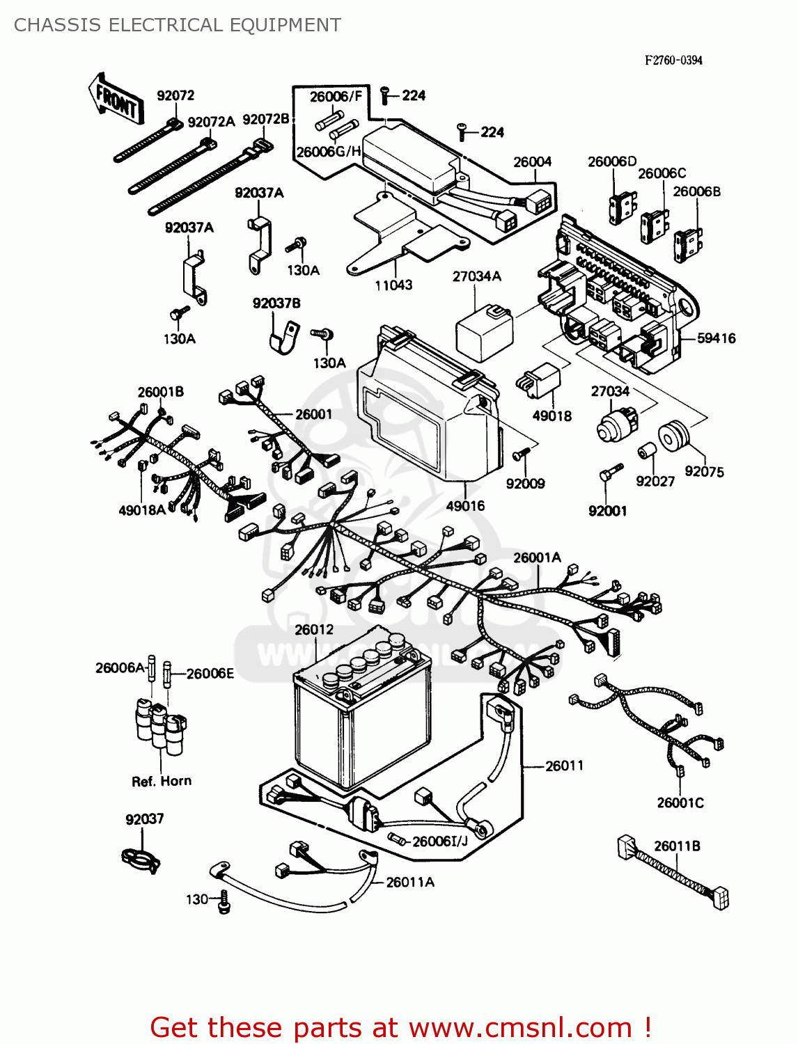 CHASSIS ELECTRICAL EQUIPMENT ZN1300A6 VOYAGER 1988 USA CALIFORNIA