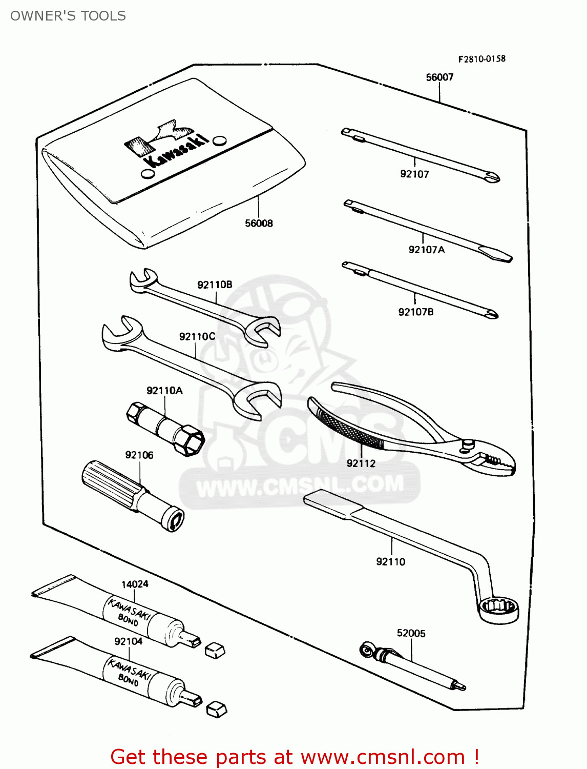 OWNER'S TOOLS ZN1300A6 VOYAGER 1988 USA CALIFORNIA