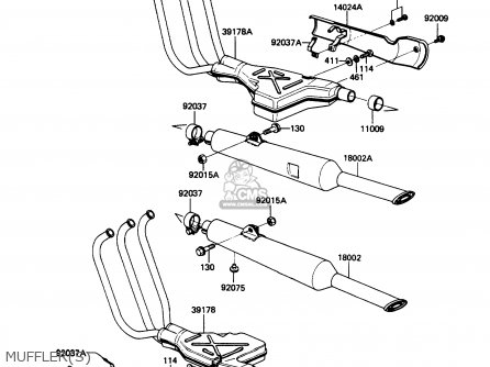 MUFFLER(S) - ZN1300A6 VOYAGER 1988 USA CALIFORNIA