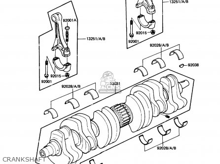 CRANKSHAFT - ZN1300A6 VOYAGER 1988 USA CALIFORNIA