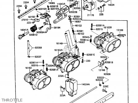 THROTTLE - ZN1300A6 VOYAGER 1988 USA CALIFORNIA