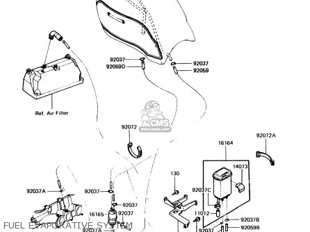 FUEL EVAPORATIVE SYSTEM - ZN1300A6 VOYAGER 1988 USA CALIFORNIA