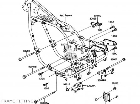 FRAME FITTINGS - ZN1300A6 VOYAGER 1988 USA CALIFORNIA