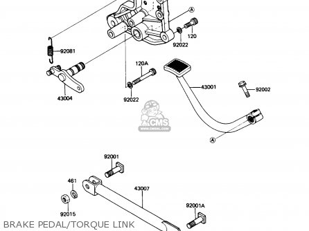 BRAKE PEDAL/TORQUE LINK - ZN1300A6 VOYAGER 1988 USA CALIFORNIA