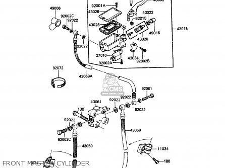 FRONT MASTER CYLINDER - ZN1300A6 VOYAGER 1988 USA CALIFORNIA