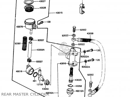 REAR MASTER CYLINDER - ZN1300A6 VOYAGER 1988 USA CALIFORNIA
