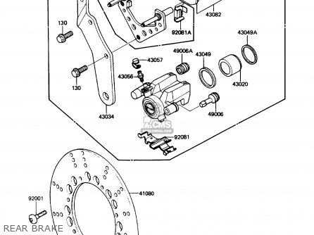 REAR BRAKE - ZN1300A6 VOYAGER 1988 USA CALIFORNIA