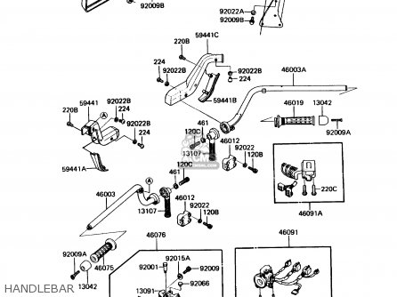HANDLEBAR - ZN1300A6 VOYAGER 1988 USA CALIFORNIA