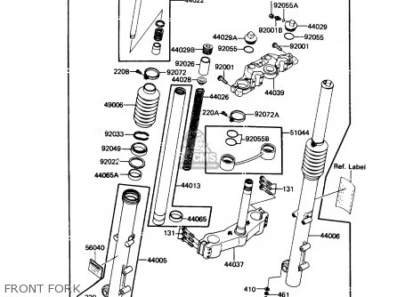 FRONT FORK - ZN1300A6 VOYAGER 1988 USA CALIFORNIA