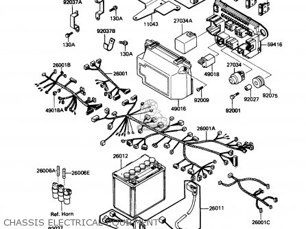CHASSIS ELECTRICAL EQUIPMENT - ZN1300A6 VOYAGER 1988 USA CALIFORNIA