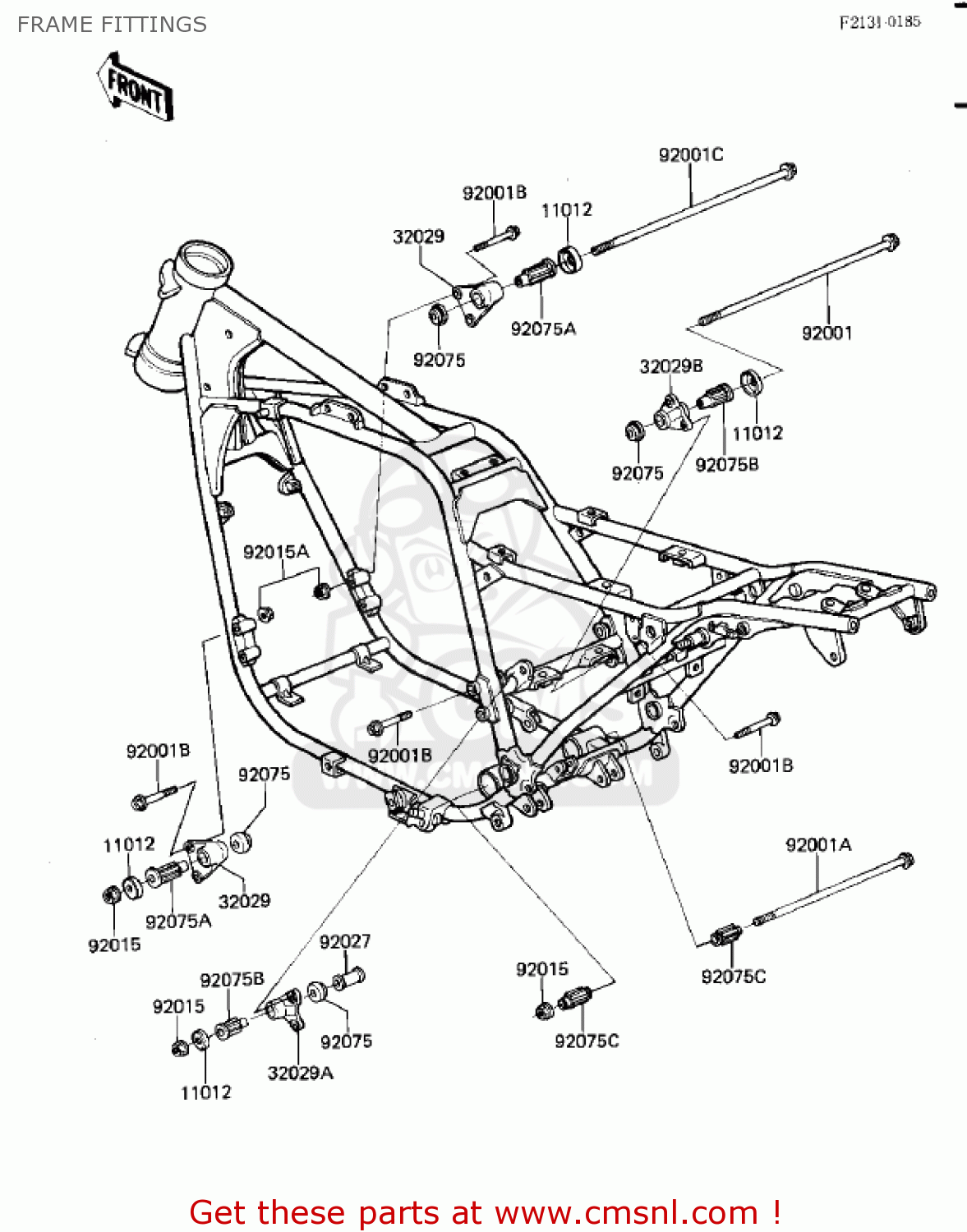 FRAME FITTINGS ZN700A1 SHAFT 1984 USA CALIFORNIA / LTD