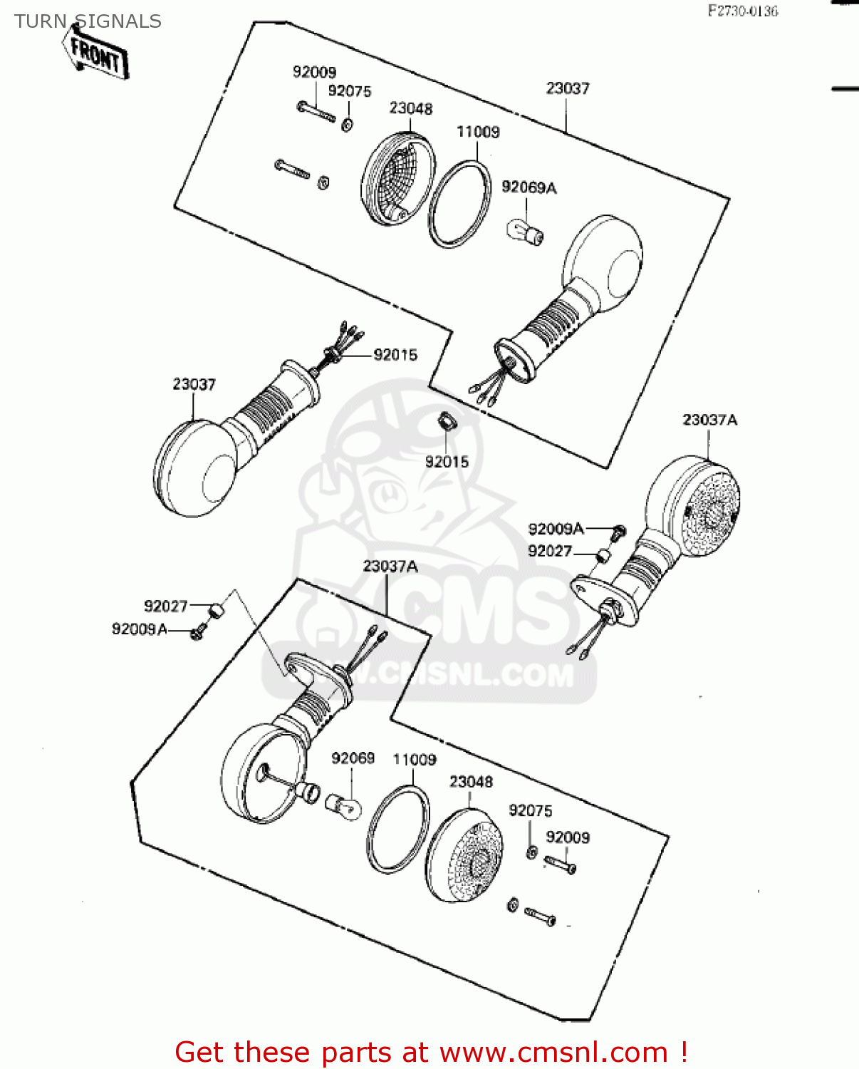 TURN SIGNALS ZN700A1 SHAFT 1984 USA CALIFORNIA / LTD