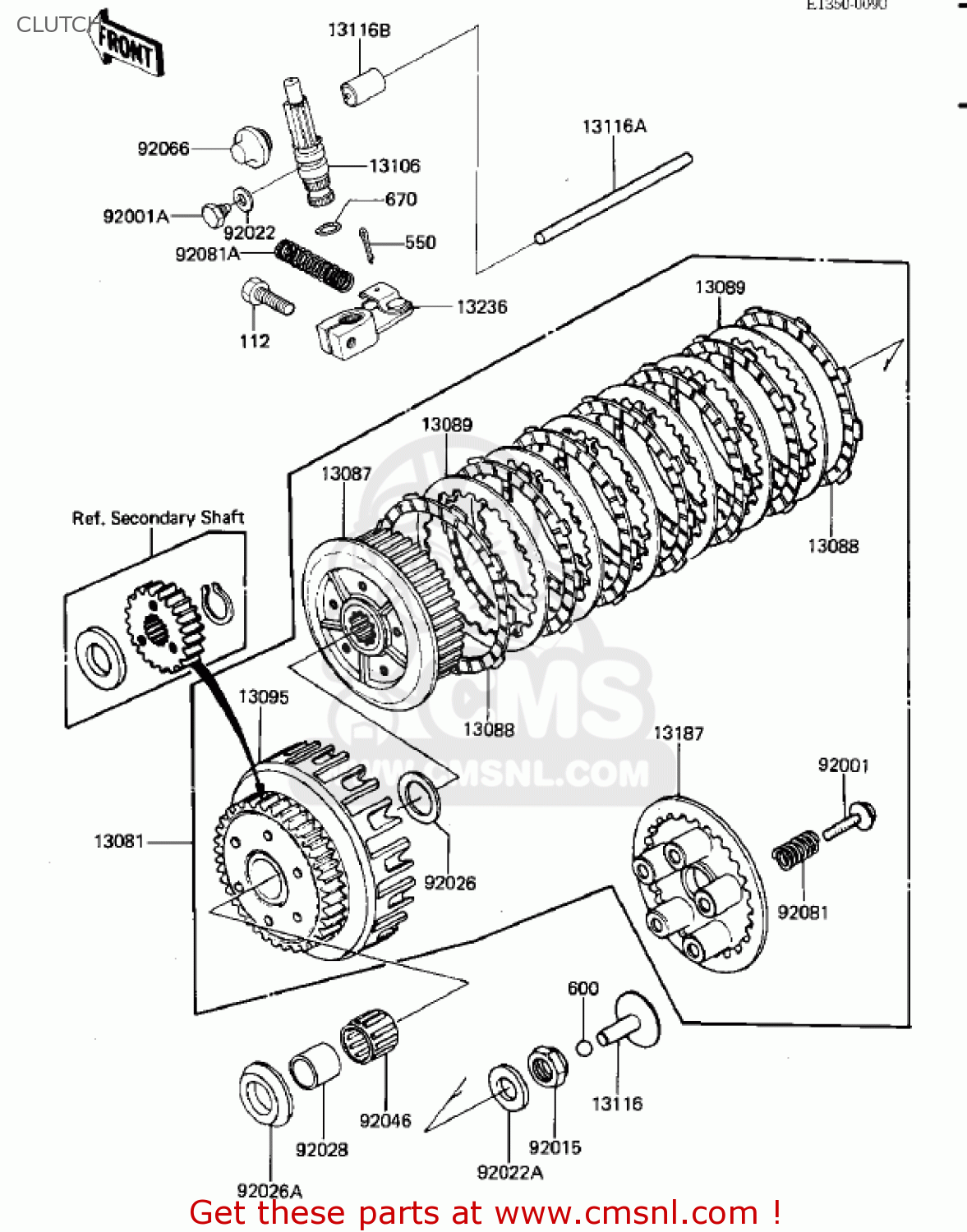 CLUTCH ZN700A1 SHAFT 1984 USA CALIFORNIA / LTD