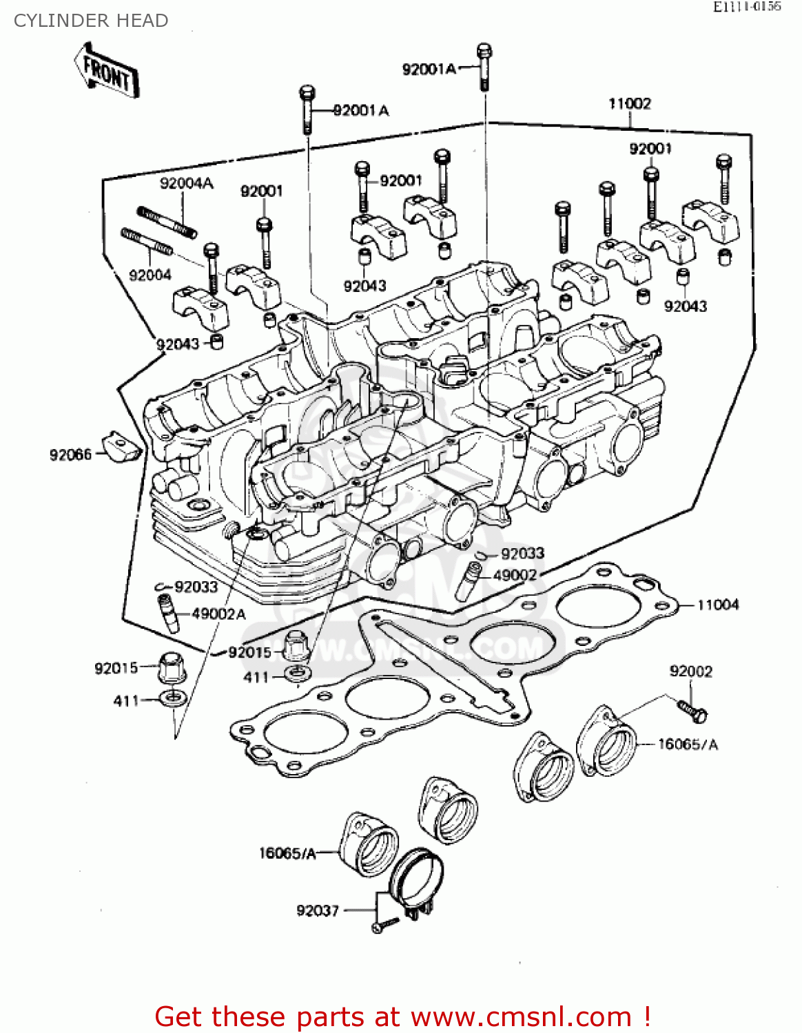 CYLINDER HEAD ZN700A1 SHAFT 1984 USA CALIFORNIA / LTD