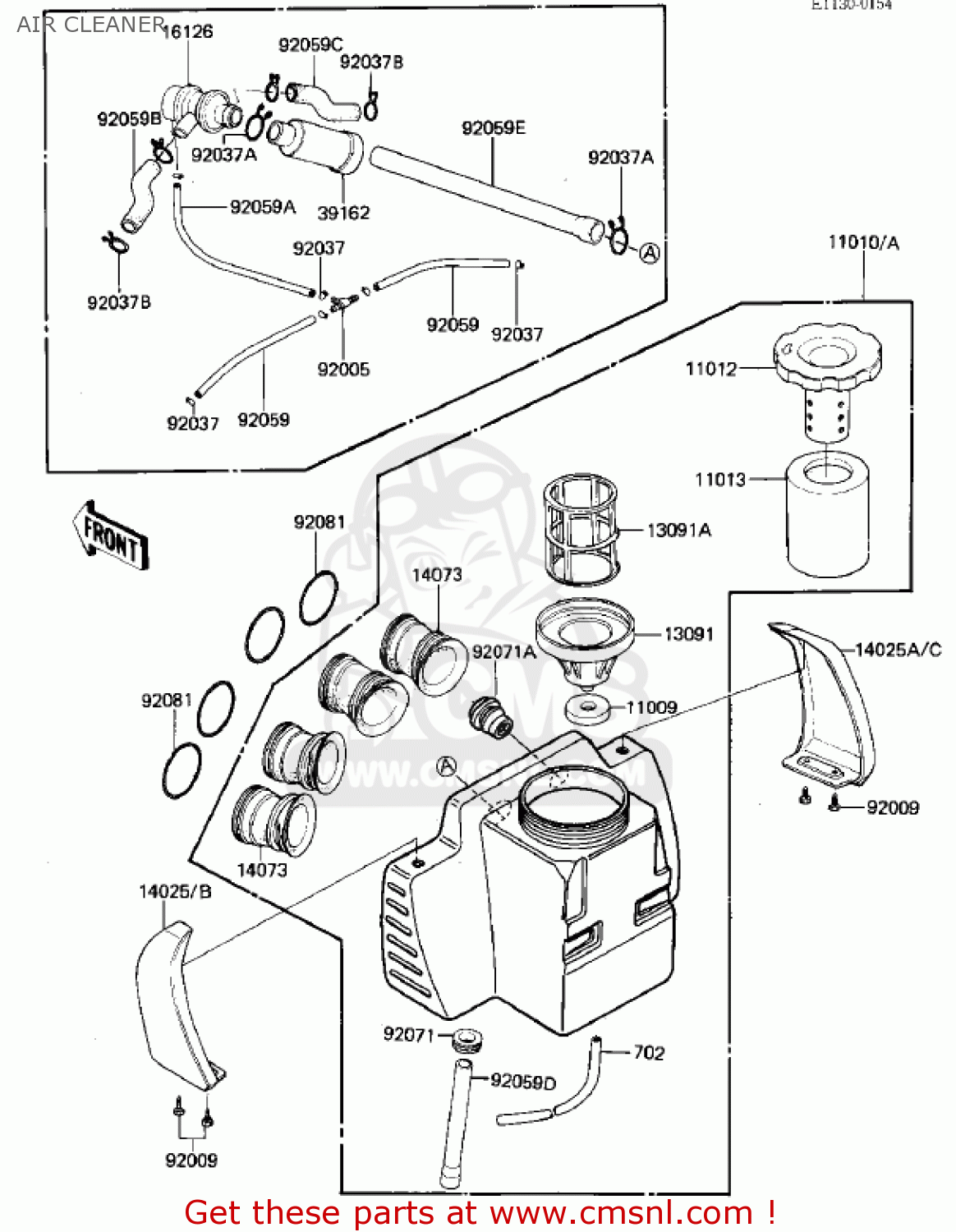 AIR CLEANER ZN700A1 SHAFT 1984 USA CALIFORNIA / LTD
