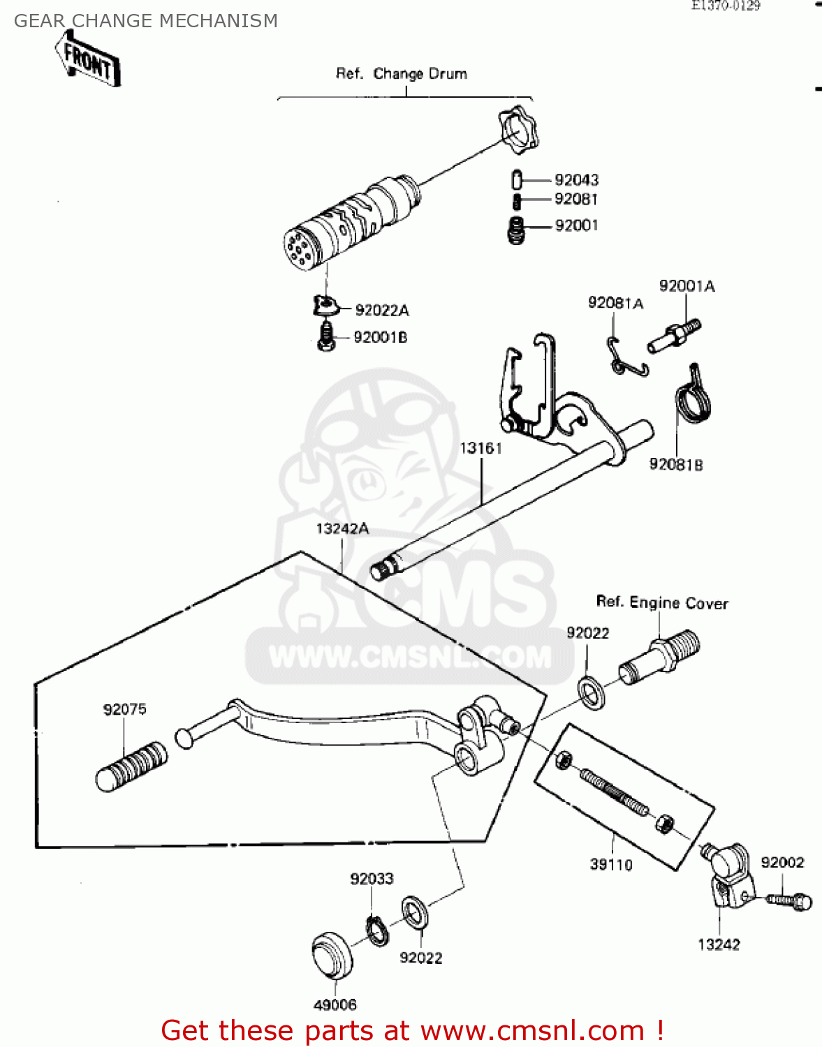 GEAR CHANGE MECHANISM ZN700A1 SHAFT 1984 USA CALIFORNIA / LTD