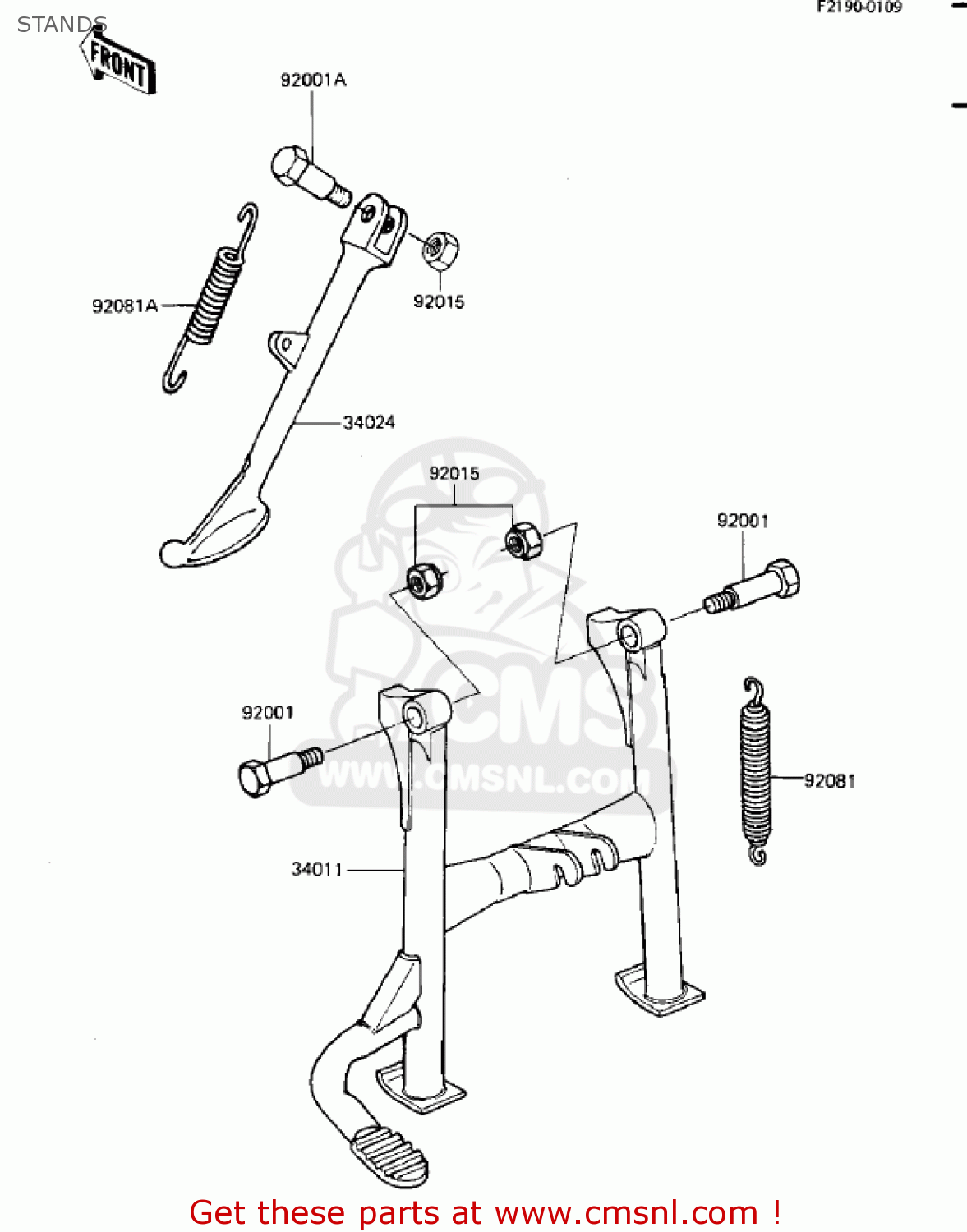 STANDS ZN700A1 SHAFT 1984 USA CALIFORNIA / LTD