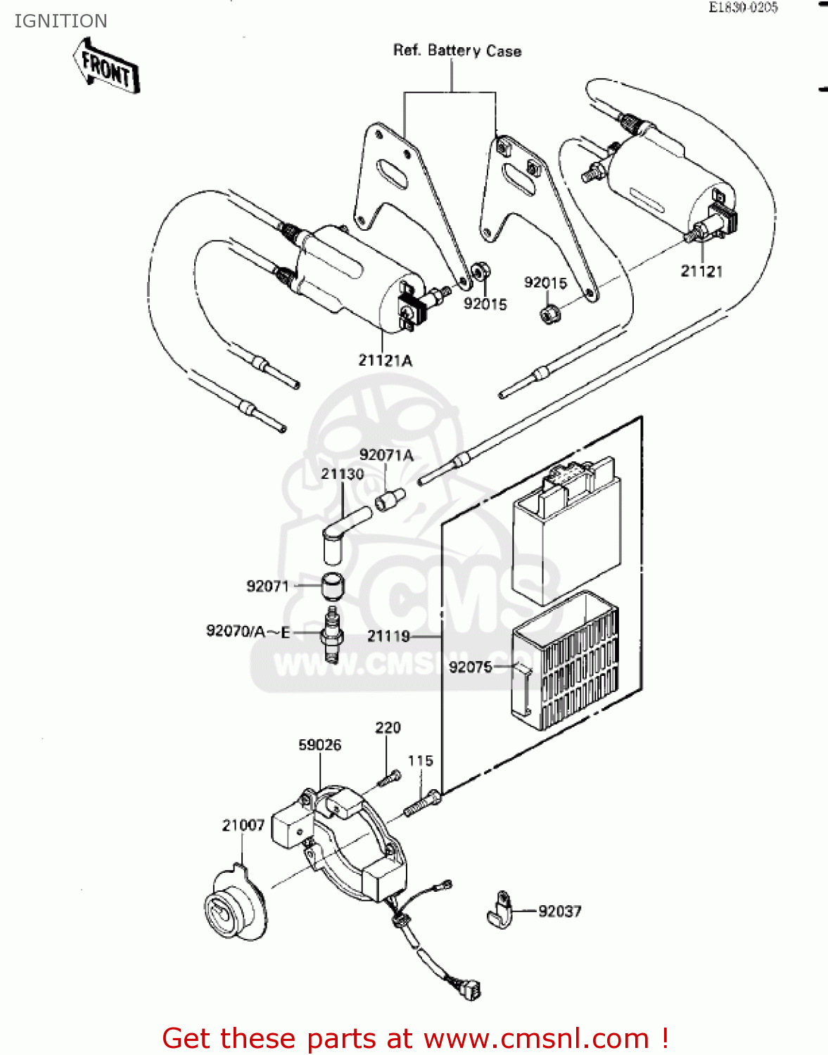IGNITION ZN700A1 SHAFT 1984 USA CALIFORNIA / LTD