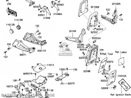 BATTERY CASE/TOOL CASE - ZN700A1 SHAFT 1984 USA CALIFORNIA / LTD