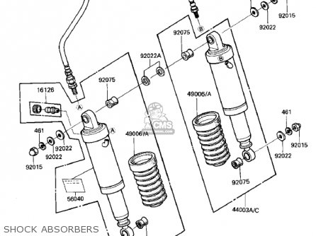 SHOCK ABSORBERS - ZN700A1 SHAFT 1984 USA CALIFORNIA / LTD