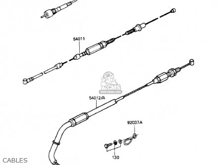CABLES - ZN700A1 SHAFT 1984 USA CALIFORNIA / LTD