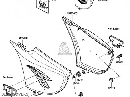 SIDE COVERS - ZN700A1 SHAFT 1984 USA CALIFORNIA / LTD