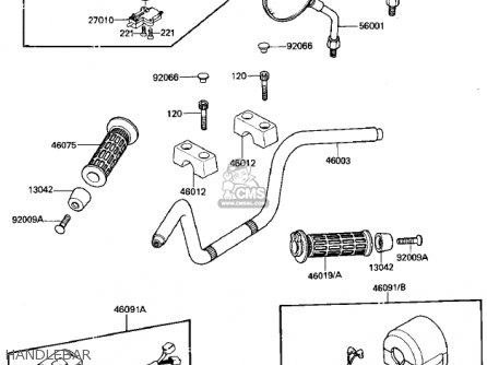 HANDLEBAR - ZN700A1 SHAFT 1984 USA CALIFORNIA / LTD