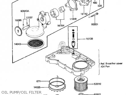 OIL PUMP/OIL FILTER - ZN700A1 SHAFT 1984 USA CALIFORNIA / LTD