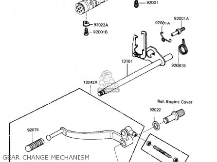 GEAR CHANGE MECHANISM - ZN700A1 SHAFT 1984 USA CALIFORNIA / LTD