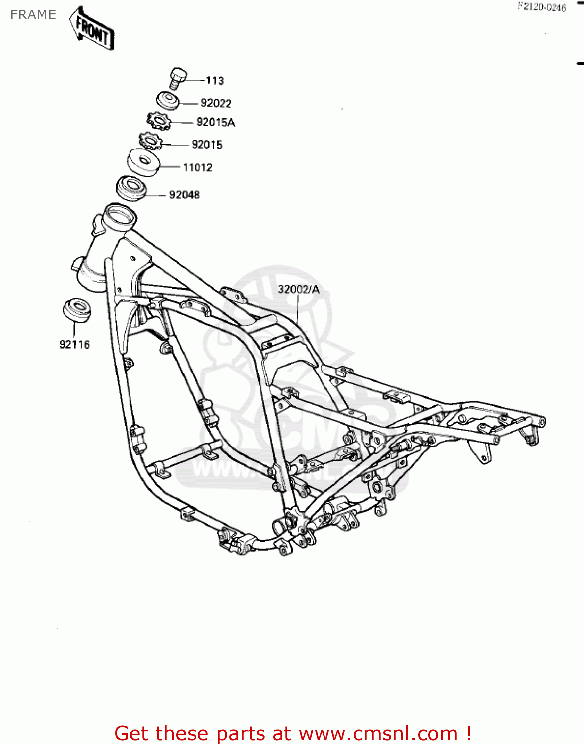 FRAME ZN700A2 SHAFT 1985 USA CALIFORNIA / LTD