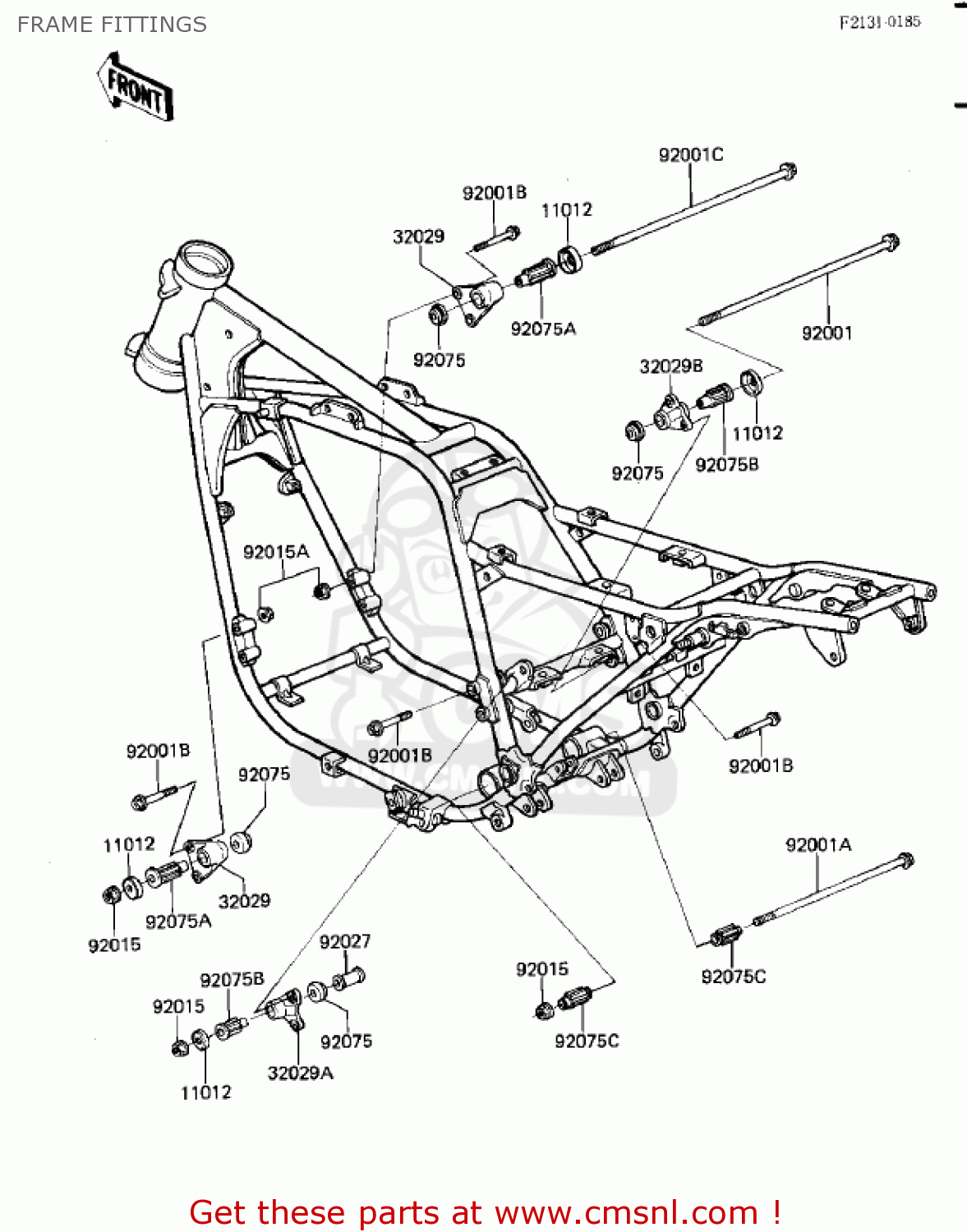 FRAME FITTINGS ZN700A2 SHAFT 1985 USA CALIFORNIA / LTD