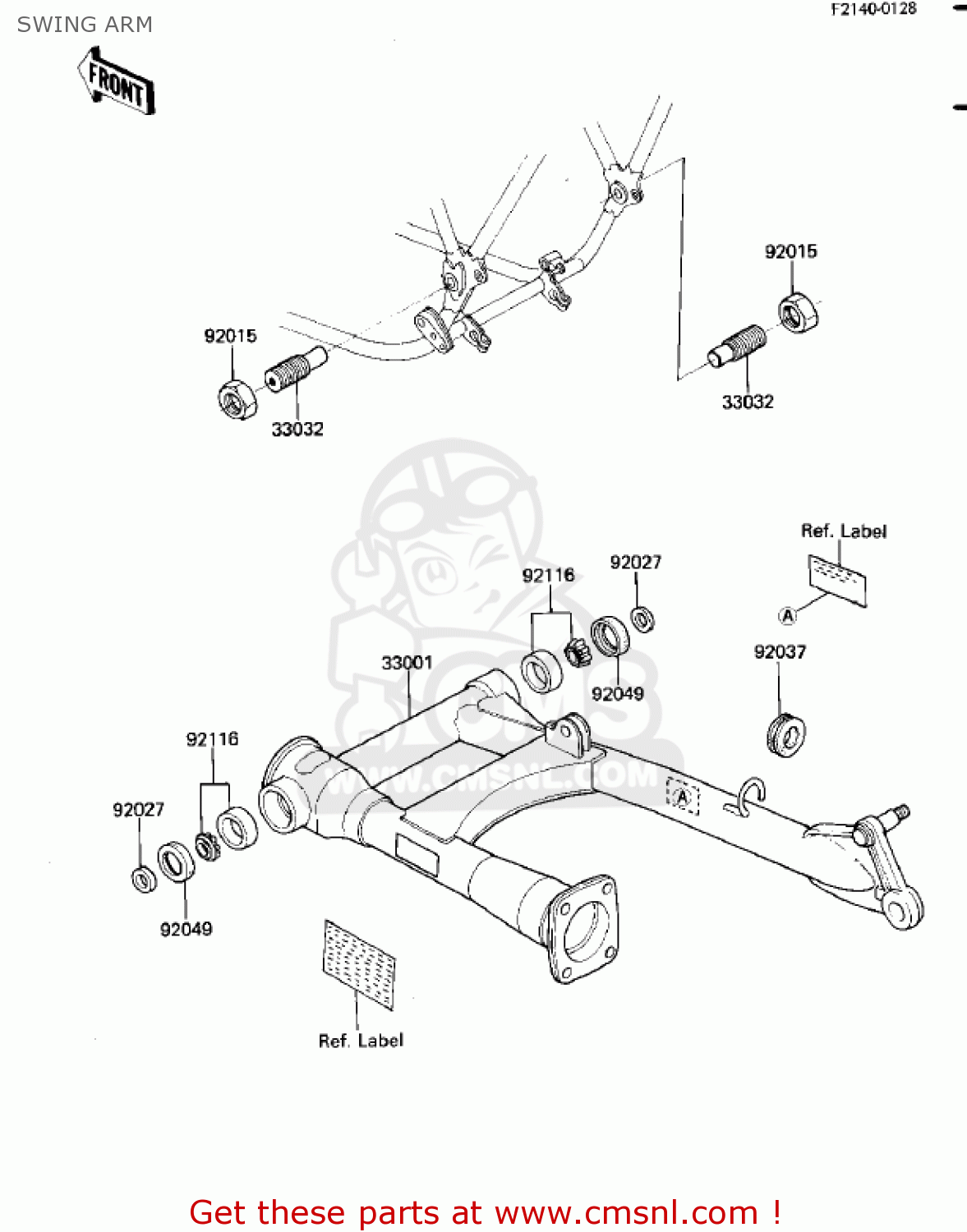 SWING ARM ZN700A2 SHAFT 1985 USA CALIFORNIA / LTD