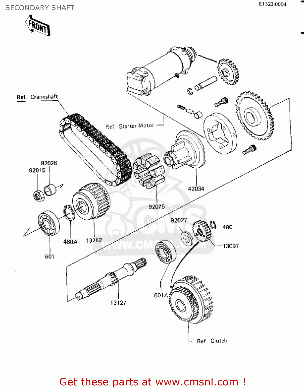 SECONDARY SHAFT ZN700A2 SHAFT 1985 USA CALIFORNIA / LTD