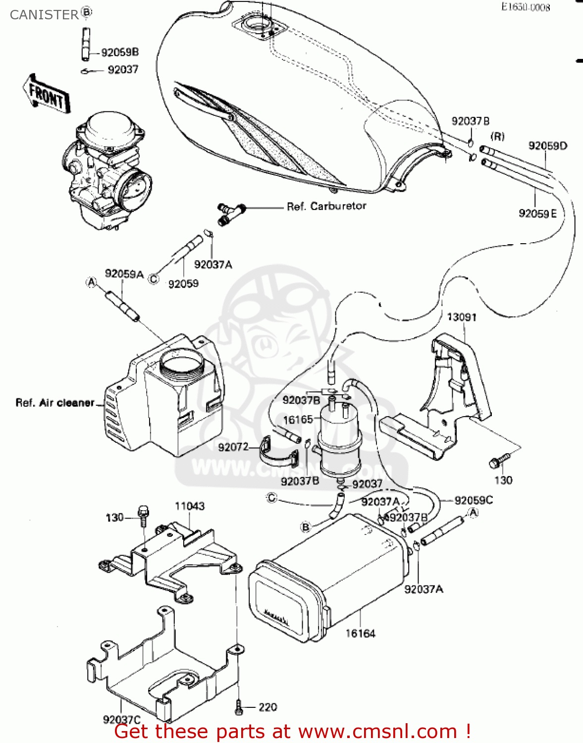 CANISTER ZN700A2 SHAFT 1985 USA CALIFORNIA / LTD