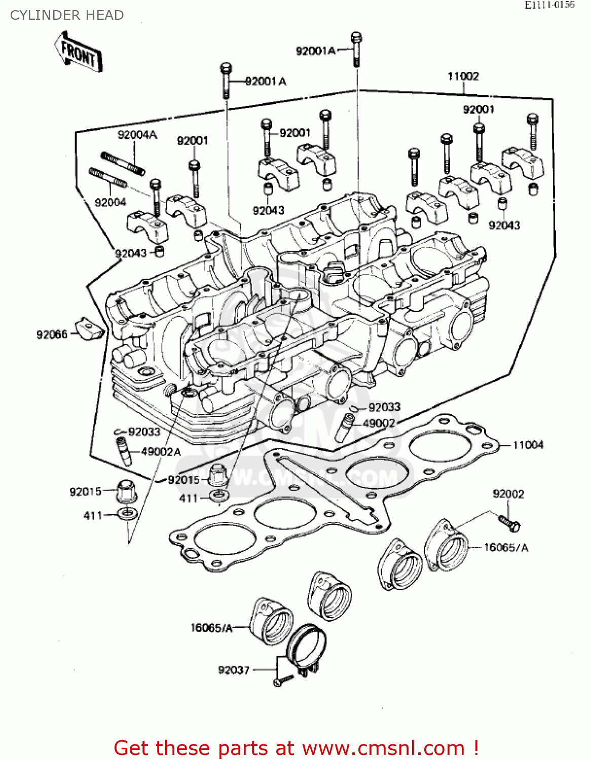CYLINDER HEAD ZN700A2 SHAFT 1985 USA CALIFORNIA / LTD