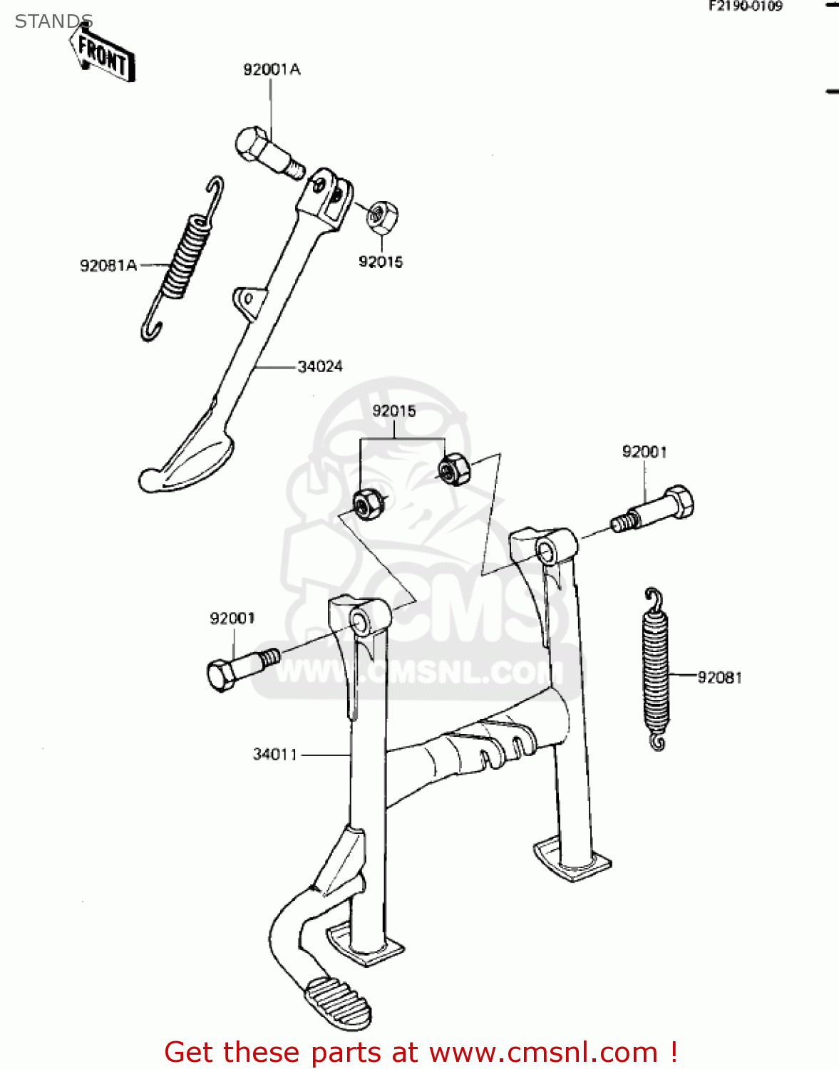 STANDS ZN700A2 SHAFT 1985 USA CALIFORNIA / LTD