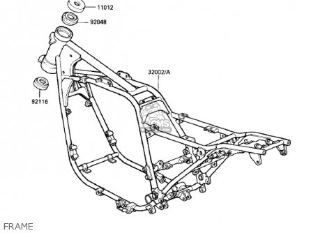 FRAME - ZN700A2 SHAFT 1985 USA CALIFORNIA / LTD