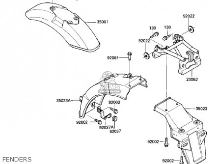 FENDERS - ZN700A2 SHAFT 1985 USA CALIFORNIA / LTD
