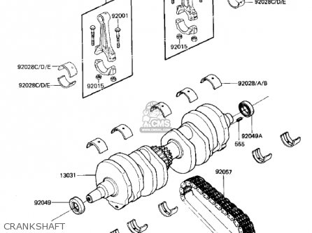 CRANKSHAFT - ZN700A2 SHAFT 1985 USA CALIFORNIA / LTD